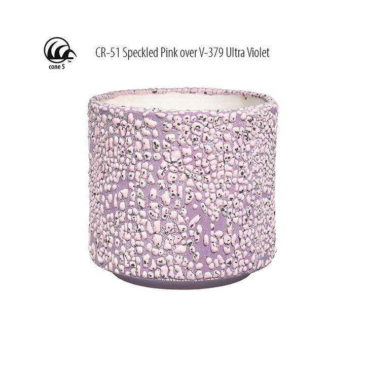 Amaco Crawls Speckled Pink Brush-on Glaze