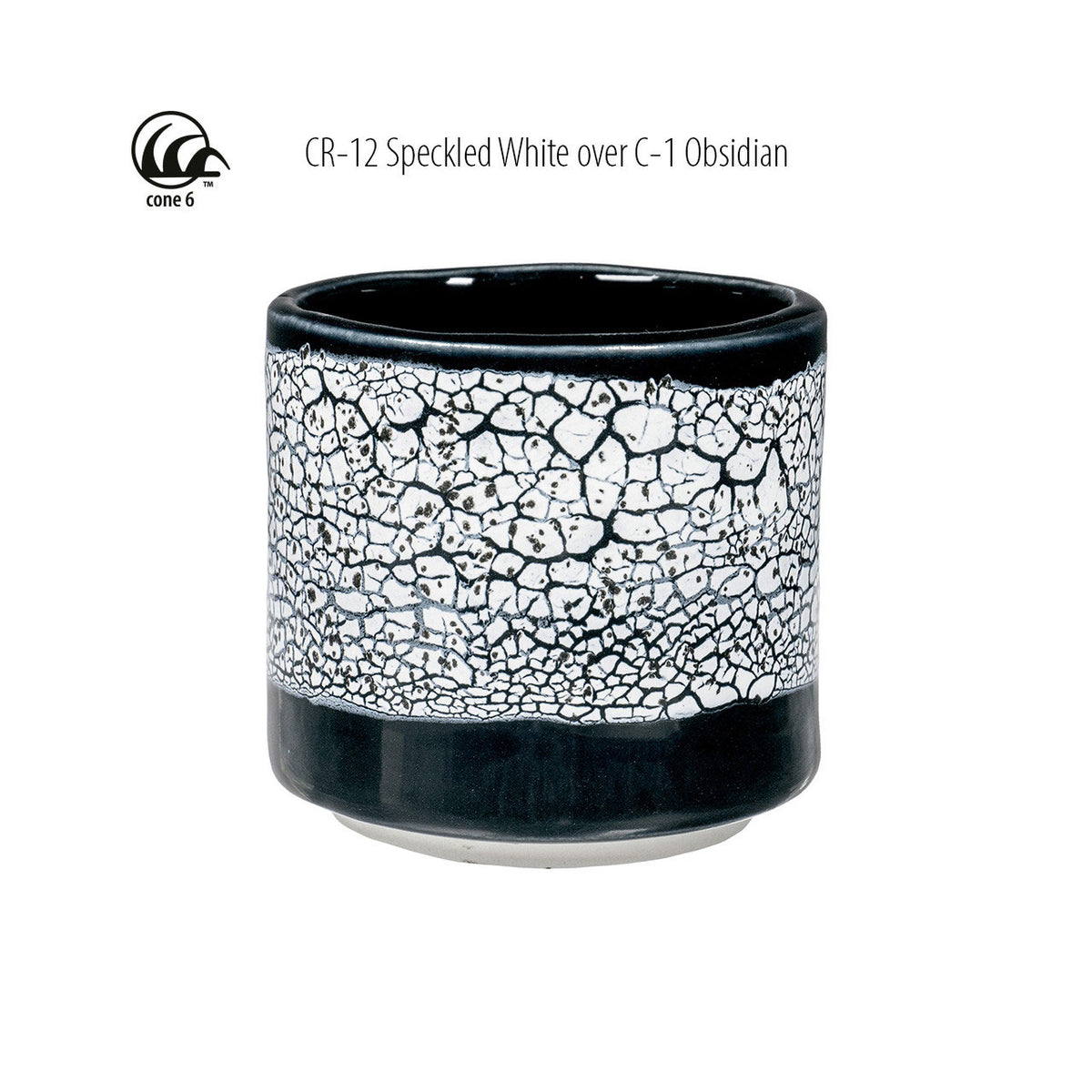 Amaco Crawls Speckled White Brush-on Glaze