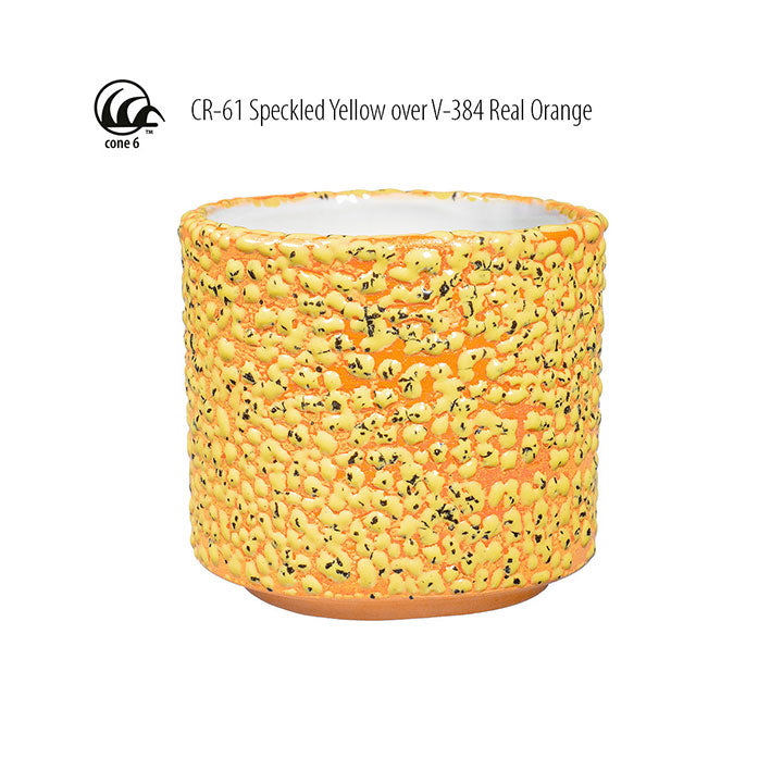 Amaco Crawls Speckled Yellow Brush-on Glaze