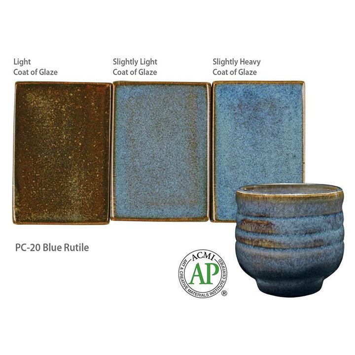 Amaco Potter's Choice Blue Rutile Brush-on Glaze
