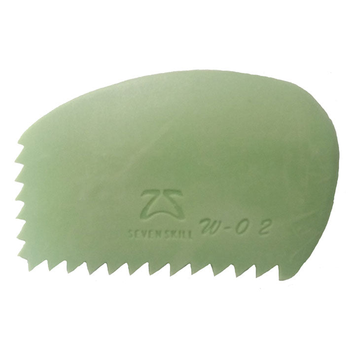 Potterycrafts Green Firm Silicone Rib Saw Edge Serrations